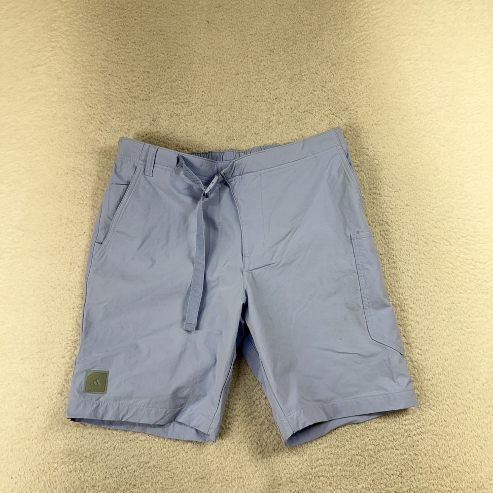 Adidas Adicross Futura Golf Shorts Mens M (32x9) Light Blue Belted Shorts